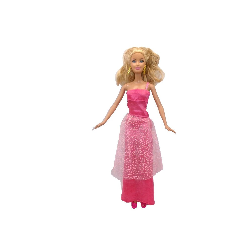 Fashionista Barbie Doll Head Mark Mattel 1998 Body 2009 Gold Earrings Dress READ